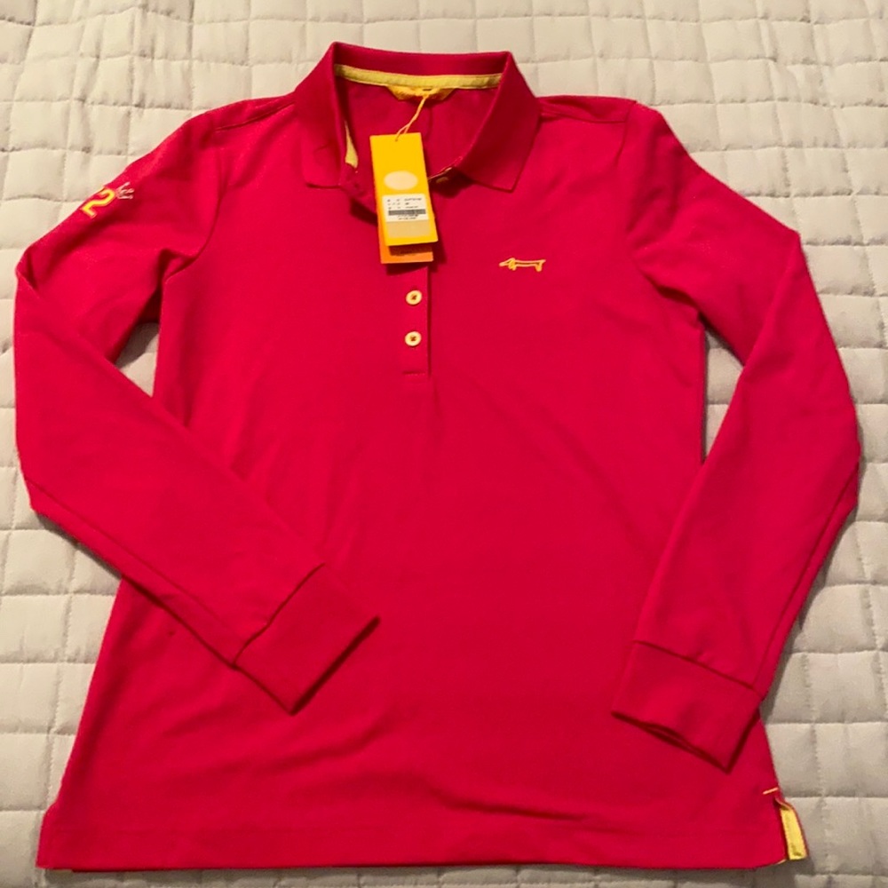 Louis Castel long sleeve hot pink shirt